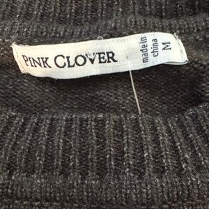 Pink Clover Charcoal Knit Sweater